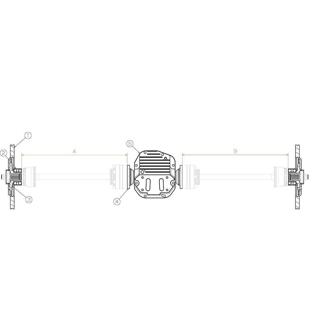 WiseFab - Toyota Supra A90 Rear Wide Axle Halfshafts Kit (WFA919W)