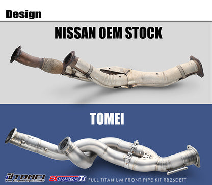 TOMEI Expreme Ti Racing Titanium Front Pipe - 1989-2002 NISSAN BNR32 / BCNR33 / BNR34 Skyline GT-R RB26DETT(TB6080-NS05A)