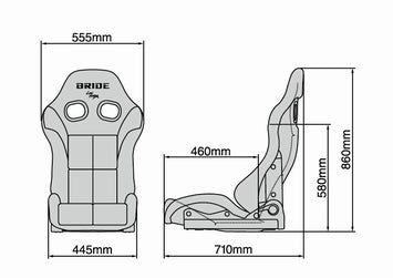 Bride - Stradia III Reims Reclining Seat in Blue - FRP [ G71CNF / G72CNF ]