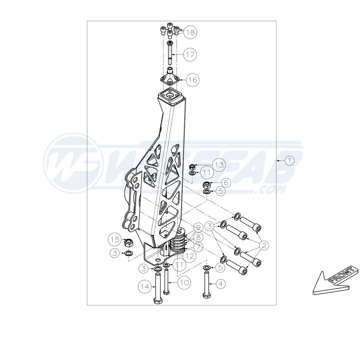 wisefab - NISSAN 350Z / 370Z Front Knuckle Left assembled(WF370_100LA)